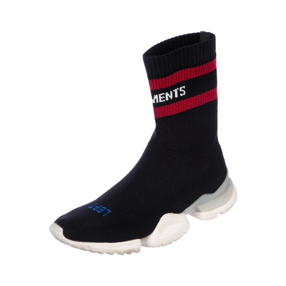 Vetements x Reebok Sock Pump Top High CN3307 Black Blue Red Women's Size 6.5